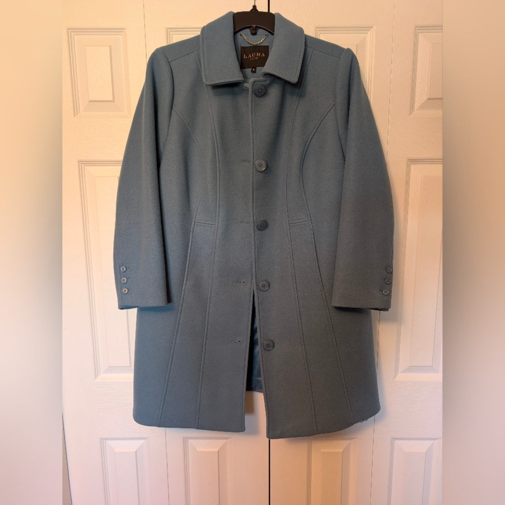 Elegant Blue Trench Coat